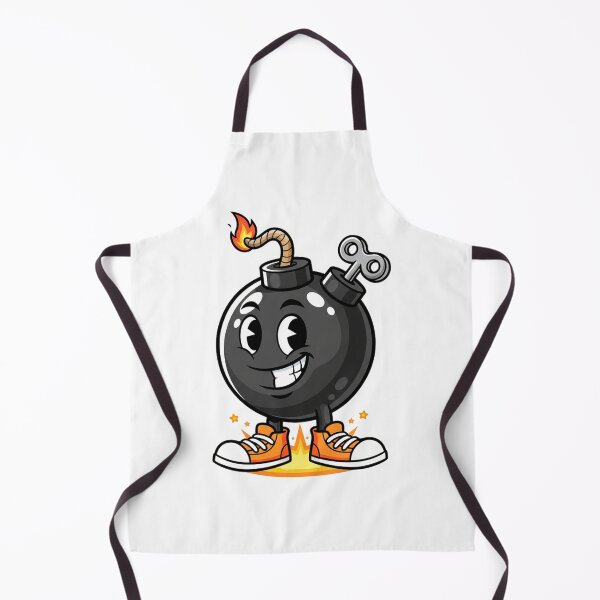 Item preview, Happy Bomb Buddy: Cute Wind-Up Cartoon Bomb with Sneakers & Lit Fuse designed and sold by Scorpio Art.