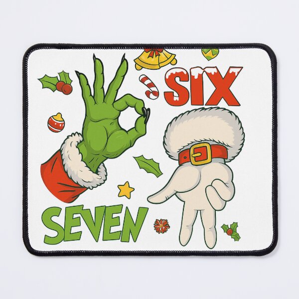 Item preview, 6-7 Chaotic Christmas Meme Mashup Shirt – Funny Holiday Print designed and sold by Fiebertraum Fashion.