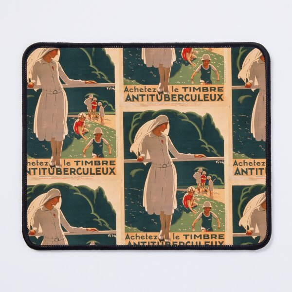 Item preview, Vintage TB Stamp Poster | Art Deco Nurse & Children | Health Campaign | Tuberculosis Awareness | Public Health Fundraiser designed and sold by artofuniverse.
