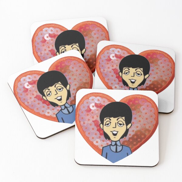 Item preview, Cartoon Paul McCartney Sequin Heart designed and sold by ezndwhizz.