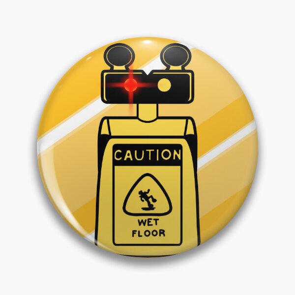 Item preview, Wet Floor Sign Indie Horror Game Design designed and sold by EarthSavingsArt.