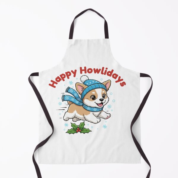 Item preview, Happy Howlidays Alopekis – Cute Christmas Dog in Winter Scarf designed and sold by The Real Life Symphony.