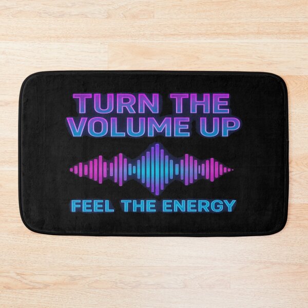 Item preview, Turn The Volume Up Feel The Energy – Motivational Gym Workout & Music Vibes Design designed and sold by fabricutie.