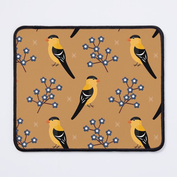 Item preview, American goldfinches on brown designed and sold by reneesillus.