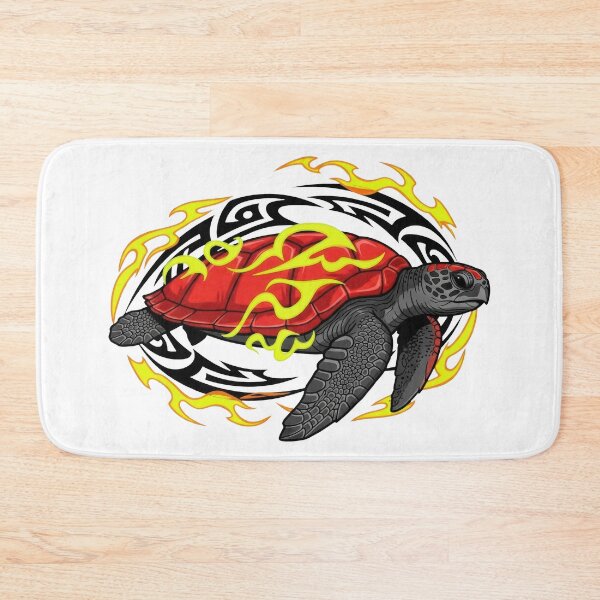 Item preview, Fiery Sea Turtle Tribal Flames Ocean Graphic Art designed and sold by zoughlal.