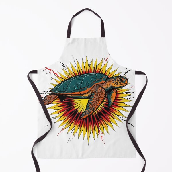 Item preview, Solar Flare Sea Turtle Radiant Ocean Burst Art designed and sold by zoughlal.