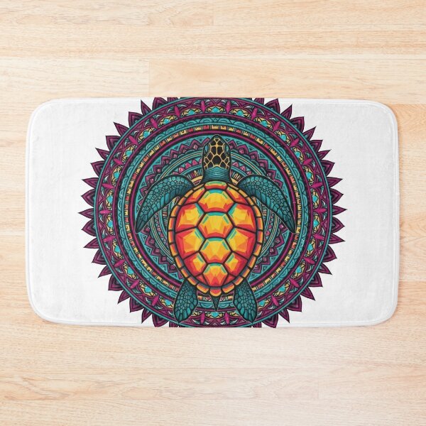 Item preview, Mystical Sea Turtle Mandala Harmony Round Art designed and sold by zoughlal.