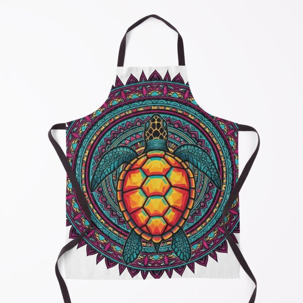 Item preview, Mystical Sea Turtle Mandala Harmony Round Art designed and sold by zoughlal.