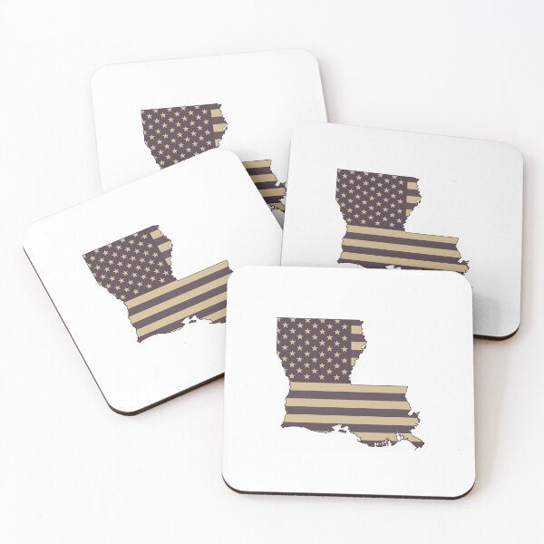 Item preview, louisiana State Vintage Stars & Stripes – Brown and Gold designed and sold by Paper Drip.