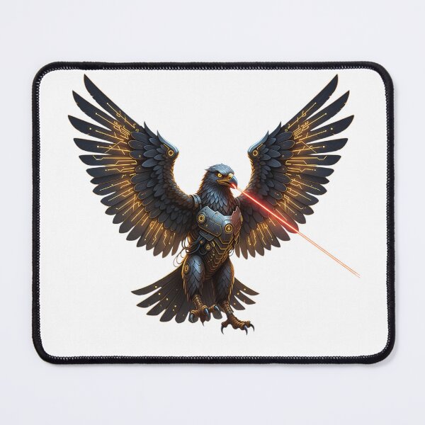 Item preview, Cyber Eagle Strike: Futuristic Armored Bird with Laser Beak & Glowing Wings designed and sold by Scorpio Art.