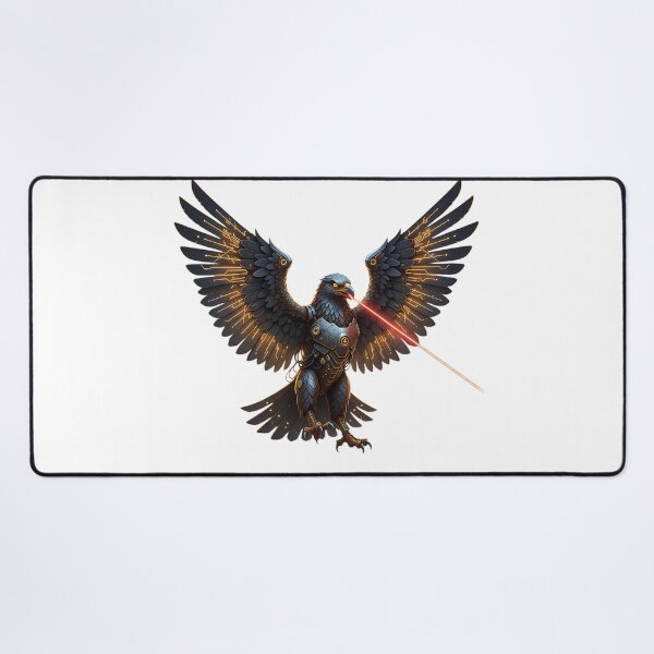 Item preview, Cyber Eagle Strike: Futuristic Armored Bird with Laser Beak & Glowing Wings designed and sold by Scorpio Art.