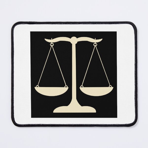 Item preview, Cream Scales of Justice- Black Background designed and sold by MagicMe-JD.
