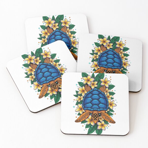 Item preview, Tropical Arch Sea Turtle Plumeria Delight Floral designed and sold by zoughlal.