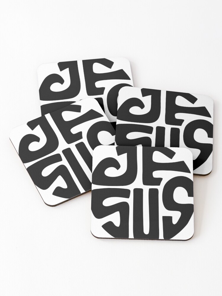 Thumbnail 1 of 5, Coasters (Set of 4), Jesus designed and sold by GraphicMondaze.