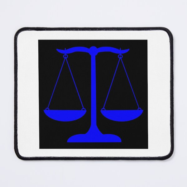 Item preview, Blue Scales of Justice- Black Background designed and sold by MagicMe-JD.