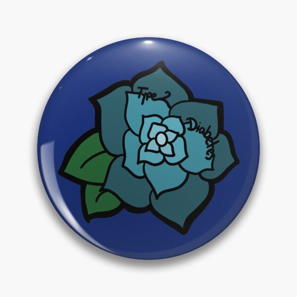 Item preview, Invisible Illness: Diabetes Type 2 Flower designed and sold by LynkPlaysGames.