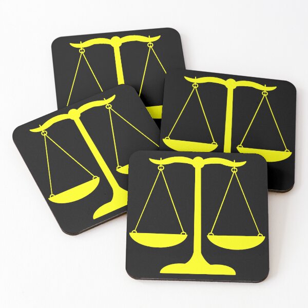 Item preview, Yellow Scales of Justice- Black  Background designed and sold by MagicMe-JD.