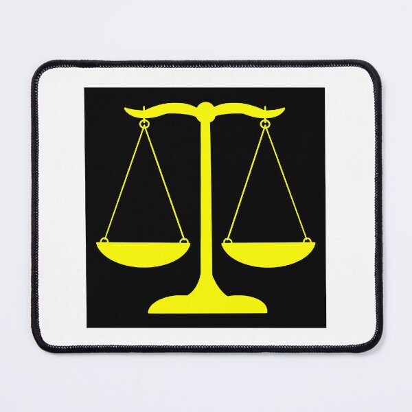 Item preview, Yellow Scales of Justice- Black Background designed and sold by MagicMe-JD.