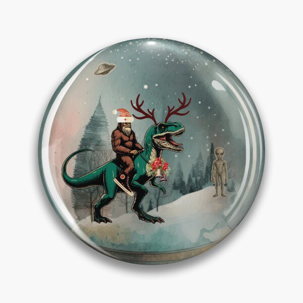 Item preview, Vintage Snow Globe of Bigfoot Christmas designed and sold by LocoEibbyTeez.