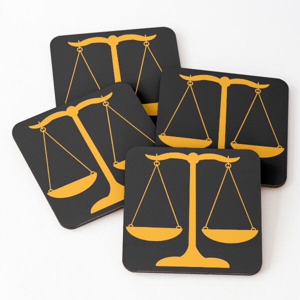 Item preview, Orange Scales of Justice- Black Background designed and sold by MagicMe-JD.