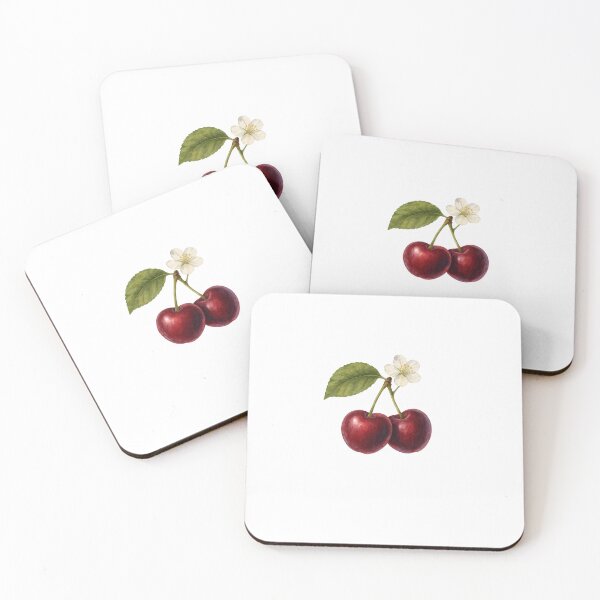 Item preview, Cherry ‘Burlat’ – Deep Red Botanical Illustration designed and sold by BloomKind.