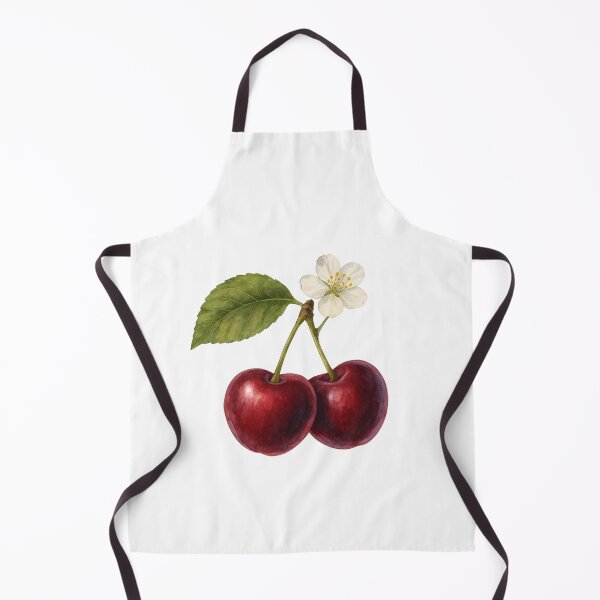 Item preview, Cherry ‘Burlat’ – Deep Red Botanical Illustration designed and sold by BloomKind.