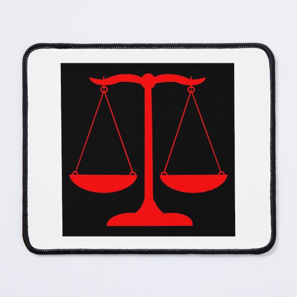 Item preview, Red Scales of Justice- Black Background designed and sold by MagicMe-JD.