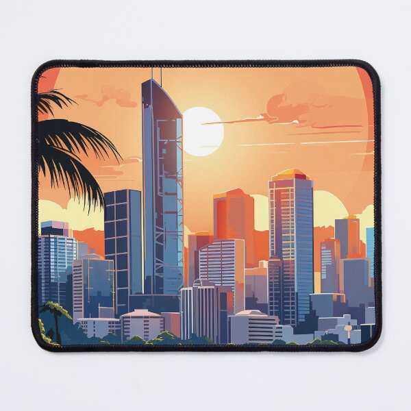 Item preview, BRISBANE TRAVEL ART designed and sold by MarkedArtPrints.