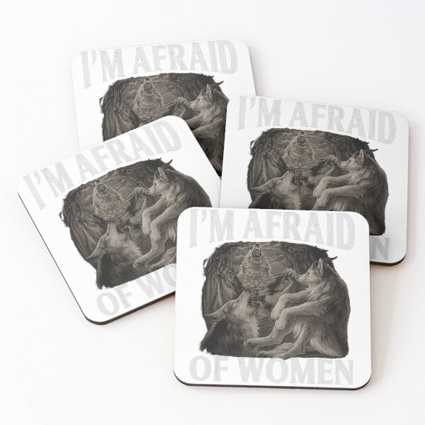 Item preview, I Am Afraid of Women – Lonely Wolf Meme Shirt designed and sold by Fiebertraum Fashion.