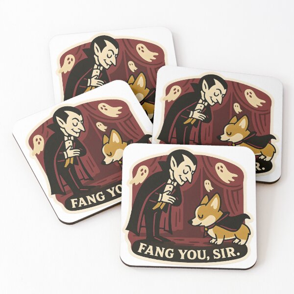 Item preview, Fang You, Sir! - Dracula & Adorable Corgi Vampire designed and sold by Cheerioza.