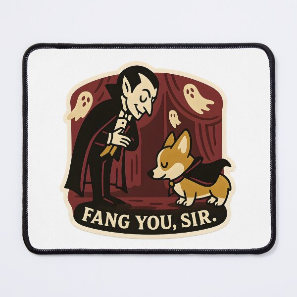 Item preview, Fang You, Sir! - Dracula & Adorable Corgi Vampire designed and sold by Cheerioza.
