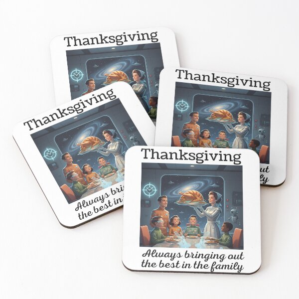Item preview, Futurist Dysfunctional Family Thanksgiving Tee, Humorous Vintage Retro Turkey Day shirt Fun! Celebrate with a futuristic family dinner, nodding to retro vibes and endless laughs designed and sold by NADIASHOP86.