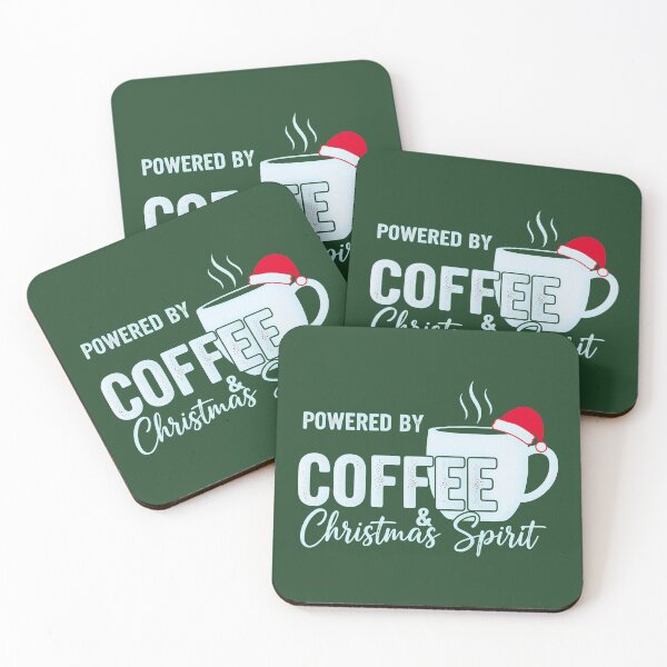 Item preview, Powered By Coffee & Christmas Spirit designed and sold by DoceVaga.