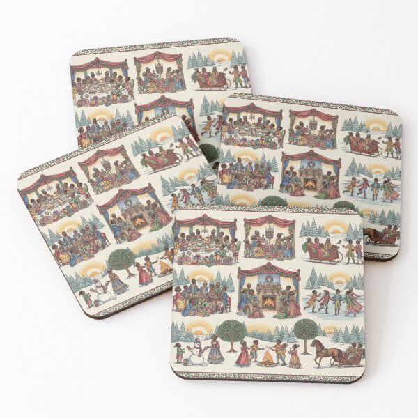 Item preview, African American TOILE DE JOUY Christmas designed and sold by Jonnybonnie.