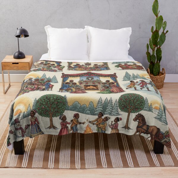 Item preview, African American TOILE DE JOUY Christmas designed and sold by Jonnybonnie.