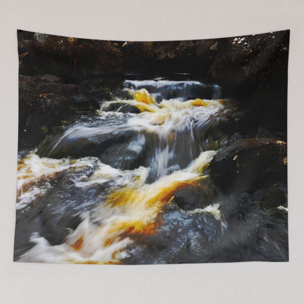 Item preview, Futuristic River – Ireland in Yellow and Darkness / Swiss Artwork Photography designed and sold by Raphael Wolf.