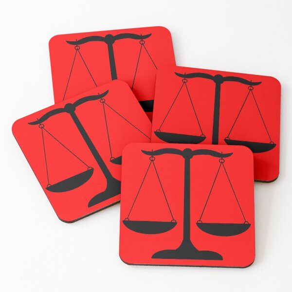 Item preview, Scales of Justice- Red Background designed and sold by MagicMe-JD.