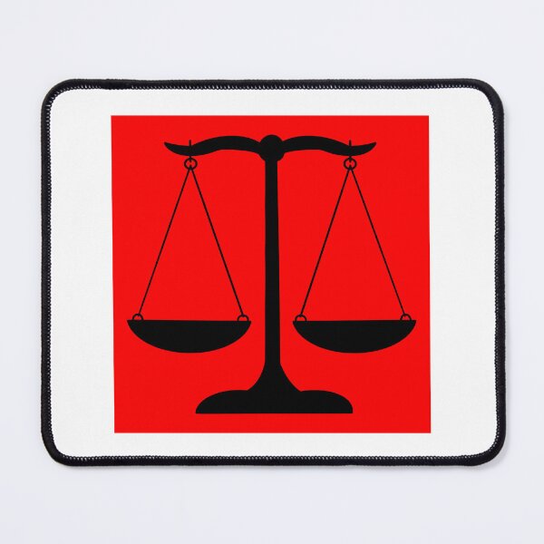 Item preview, Scales of Justice- Red Background designed and sold by MagicMe-JD.