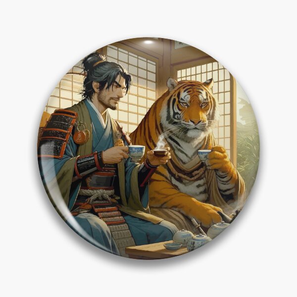 Aperçu de l'œuvre L'heure du thé du Tigre avec les samouraïs créée et vendue par OCNau.