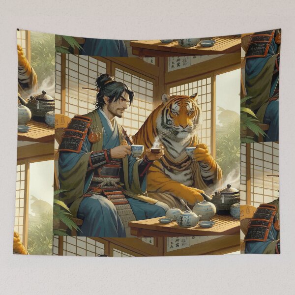 Item preview, Tiger's teatime with samurai designed and sold by OCNau.