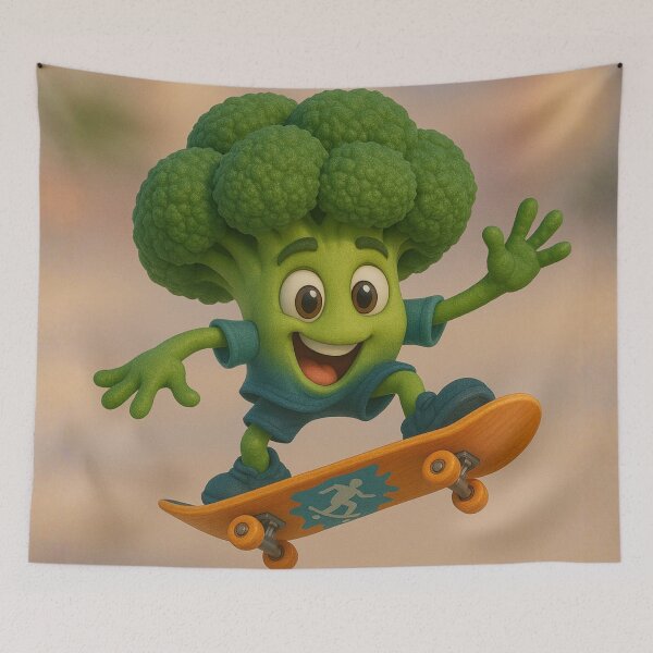 Item preview, Skater Broccoli designed and sold by Sillytoe.