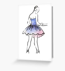 ballerina figure, watercolor illustration Greeting Card