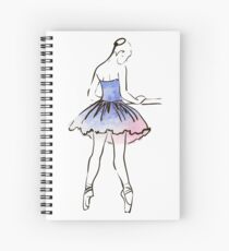 ballerina figure, watercolor illustration Spiral Notebook