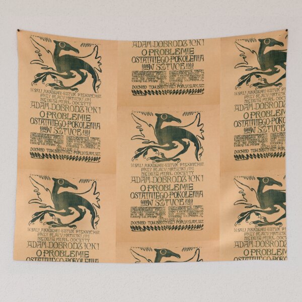 Item preview, Art Nouveau Poster | Early 20th Century Design | Mythical Creature & Lecture Event | Academy of Fine Arts Decor designed and sold by artofuniverse.