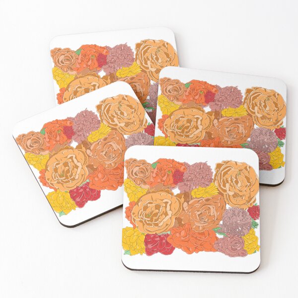 Item preview, Autumn colored flowers designed and sold by Artistkhg.