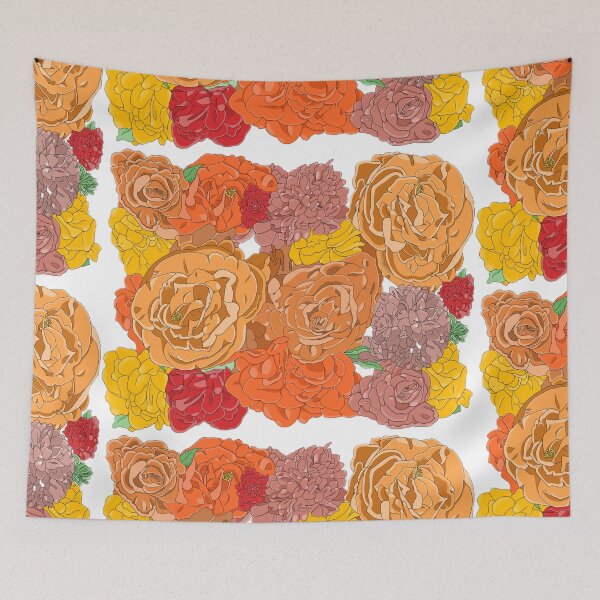 Item preview, Autumn colored flowers designed and sold by Artistkhg.