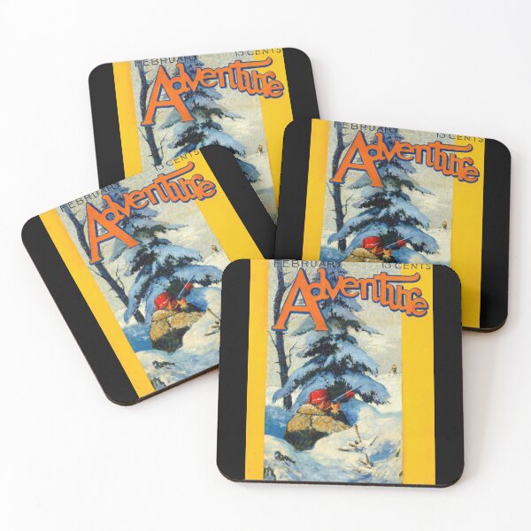 Item preview, Adventure Magazine Cover Art | Early 20th-Century Pulp Illustration | Winter Wilderness Scene & Rugged Frontier Spirit designed and sold by artofuniverse.
