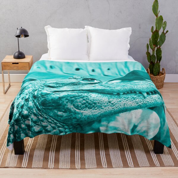 Item preview, Turquoise Alligator – Gaze of Dominance / Swiss Artwork Photography designed and sold by Raphael Wolf.