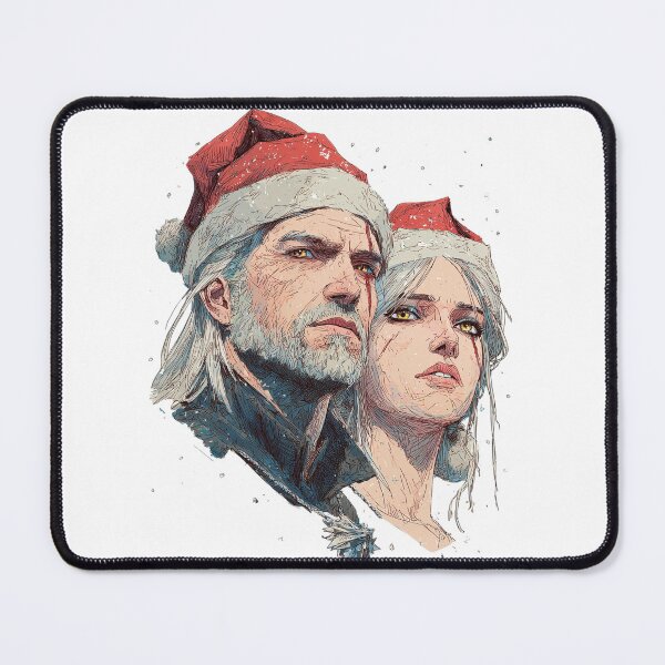Item preview, Geralt and Ciri in Christmas Mood designed and sold by Pop Haven.