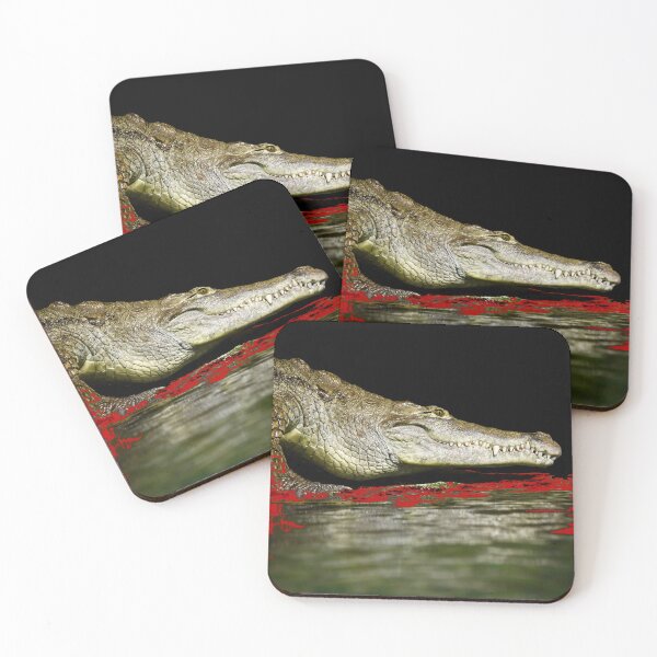 Item preview, Crocodile – Blood-red water of tension / Swiss Artwork Photography designed and sold by Raphael Wolf.